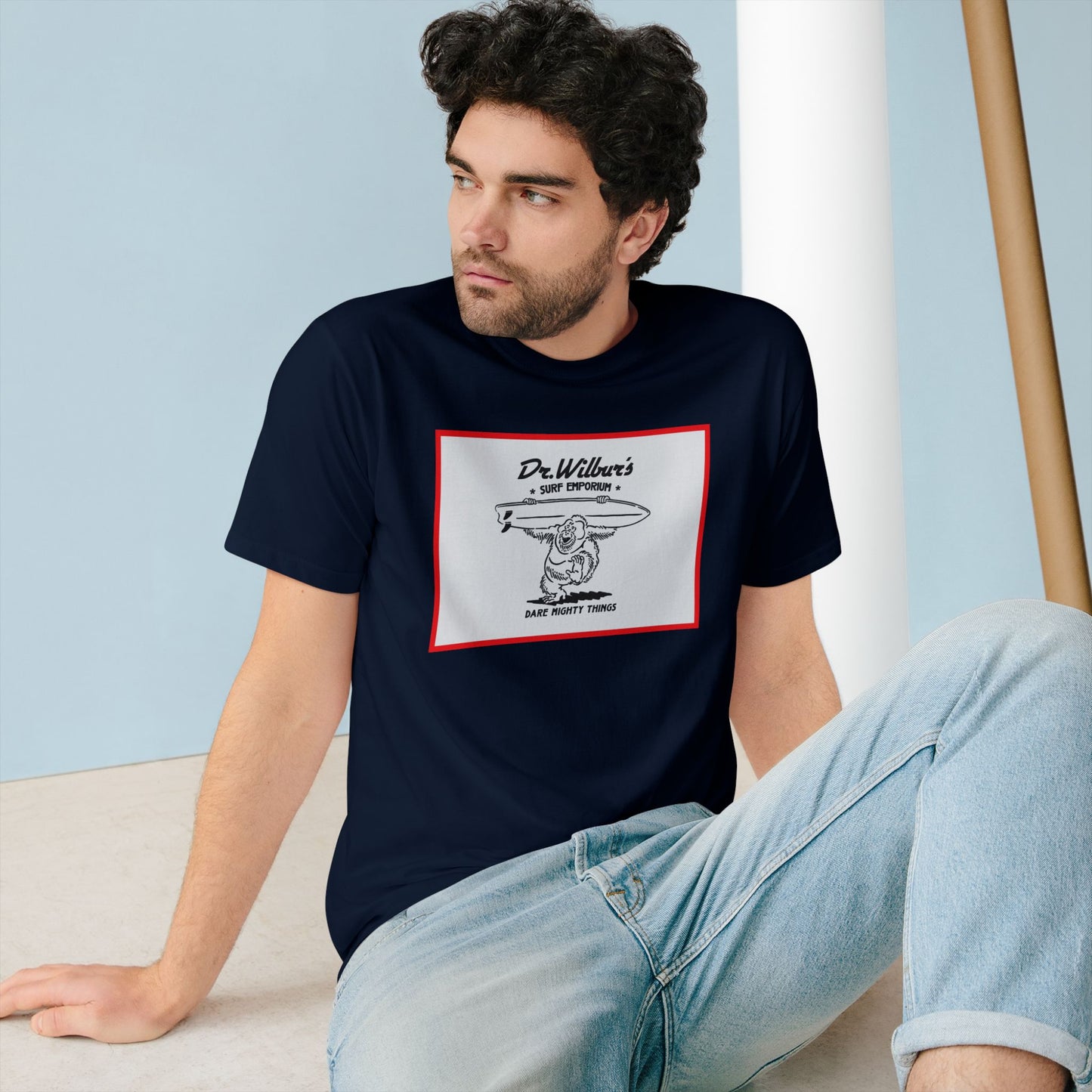 Dancing Orangutan T-Shirt — Graphic Tee RED BORDER