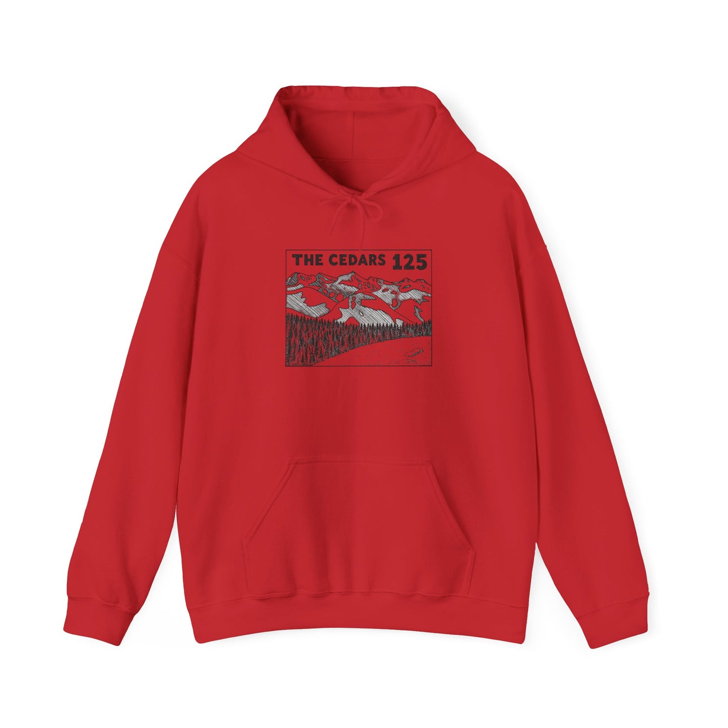 The Cedars 125 Hoodie — Vintage Mountain Graphic Sweatshirt