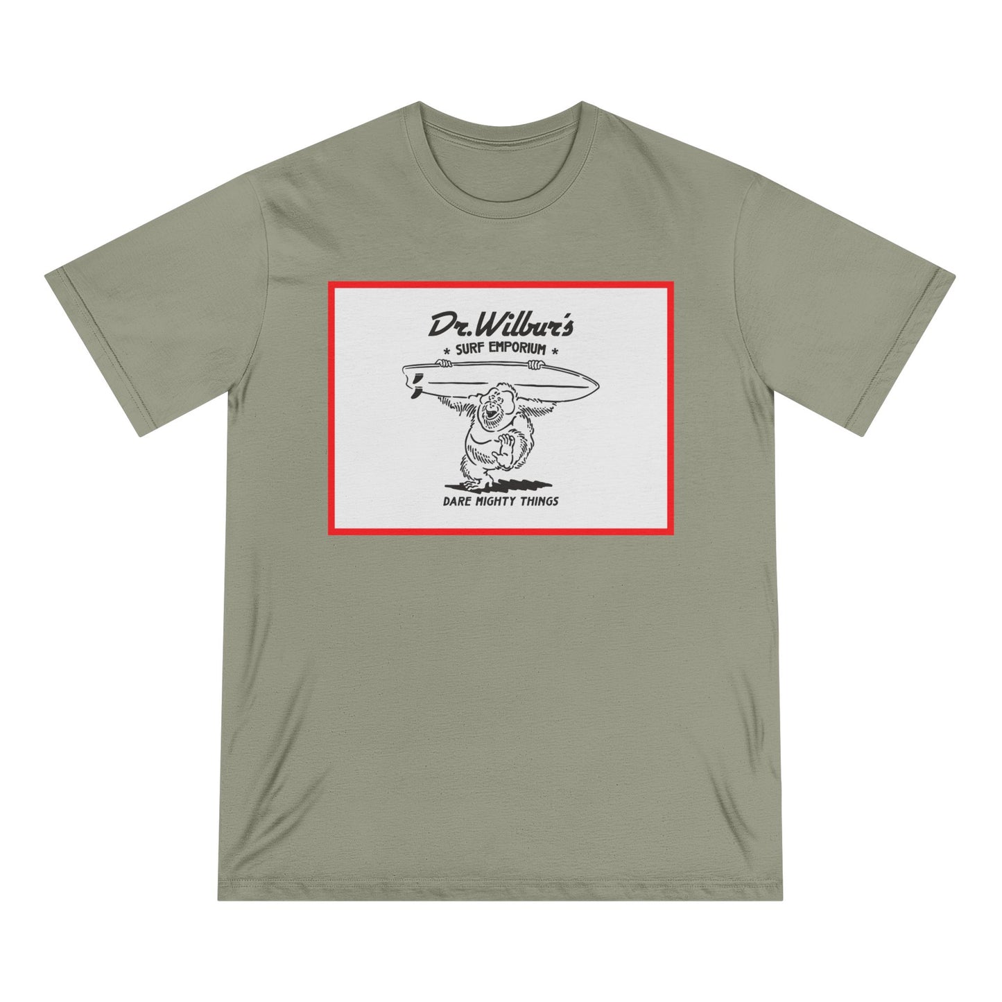 Dancing Orangutan T-Shirt — Graphic Tee RED BORDER