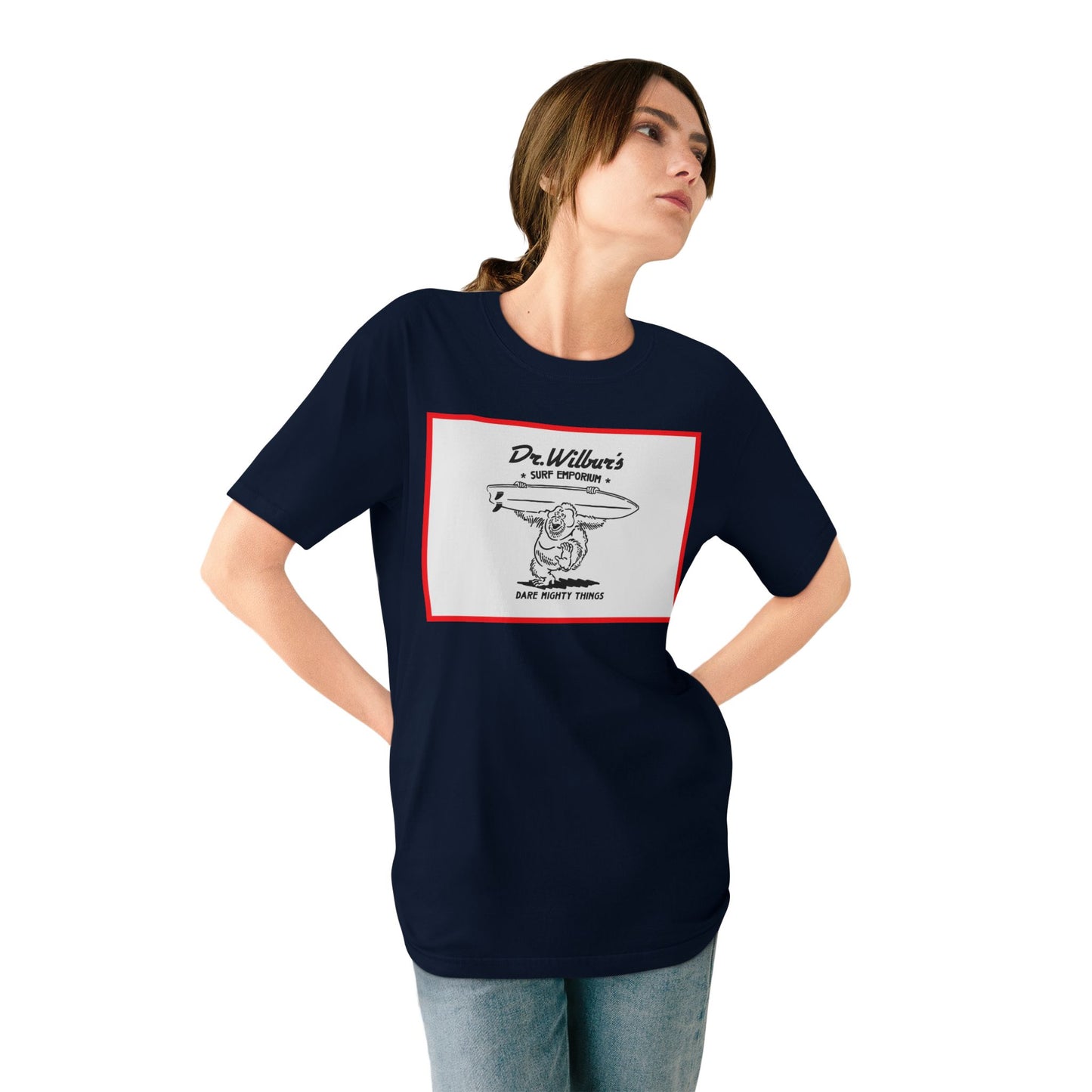 Dancing Orangutan T-Shirt — Graphic Tee RED BORDER