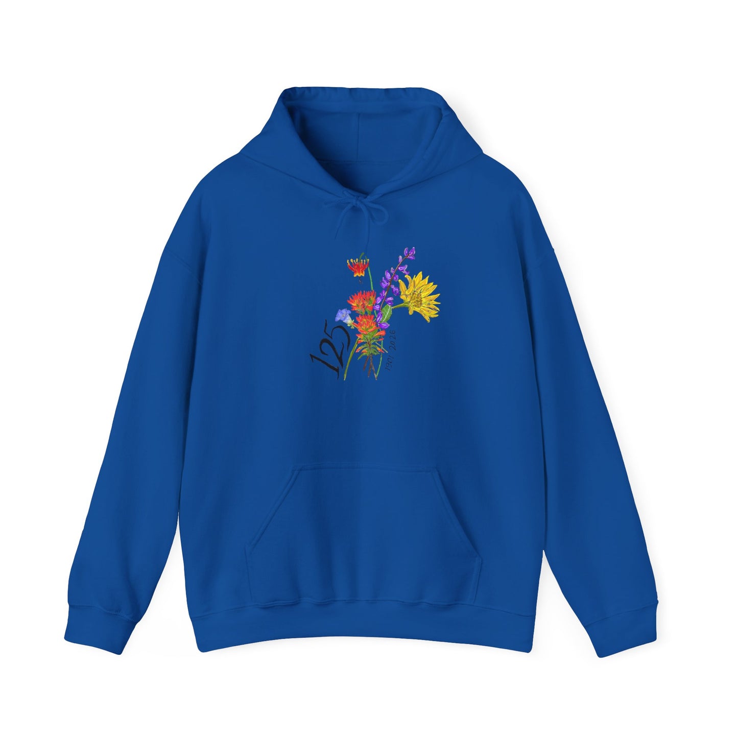 Floral 125 Anniversary Hoodie — Vintage Wildflower Bouquet Design
