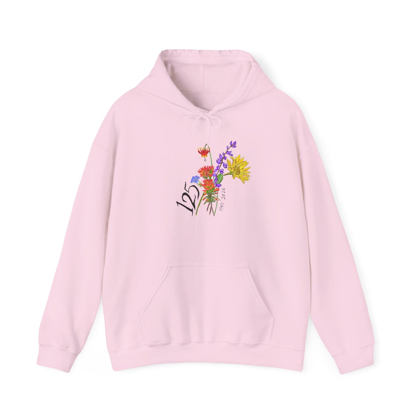 Floral 125 Anniversary Hoodie — Vintage Wildflower Bouquet Design