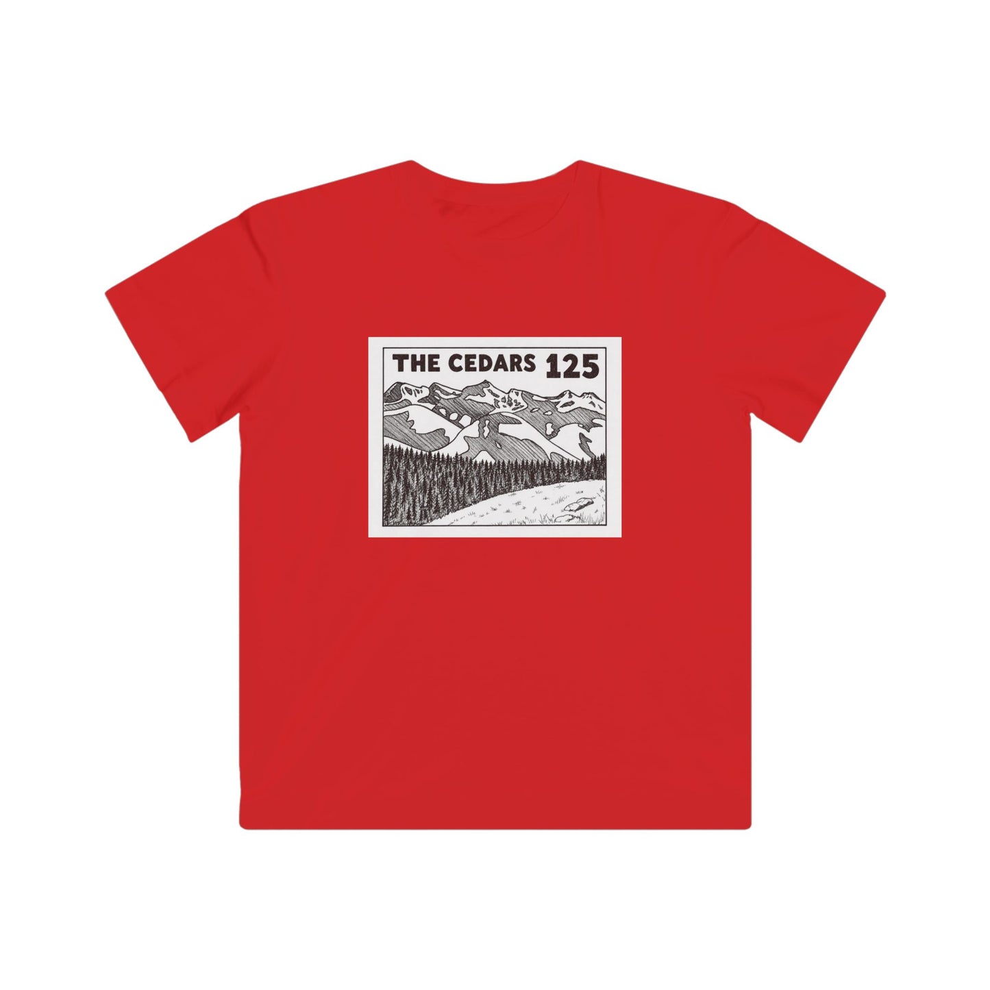 Kids Tee — 'The Cedars 125' Mountain Adventure Graphic