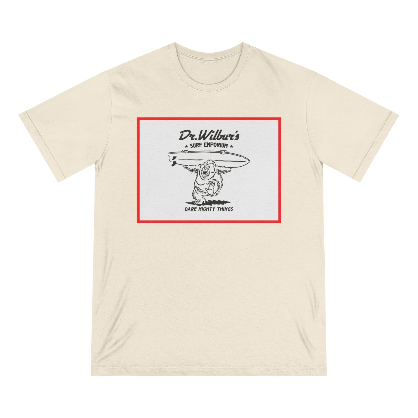 Dancing Orangutan T-Shirt — Graphic Tee RED BORDER