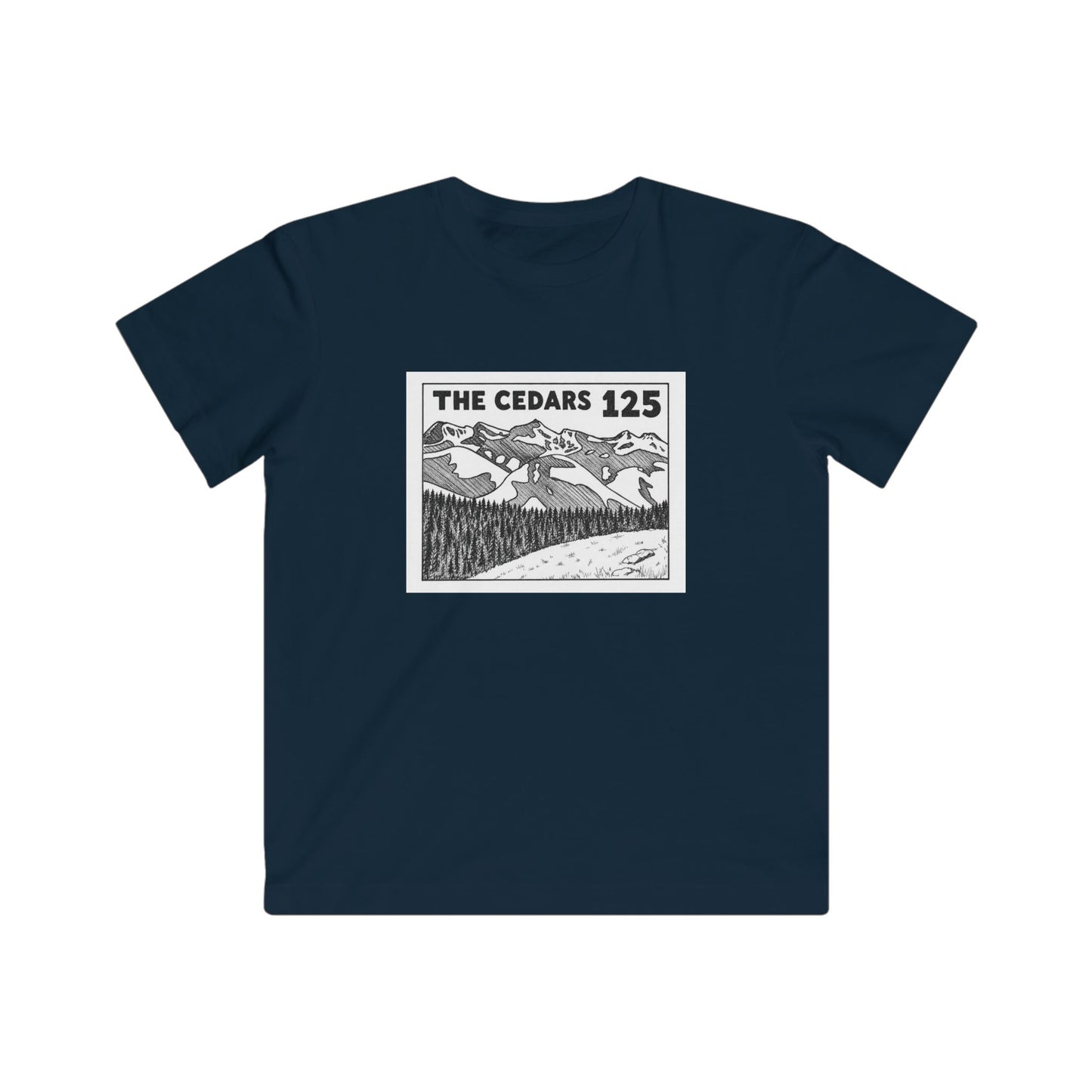 Kids Tee — 'The Cedars 125' Mountain Adventure Graphic