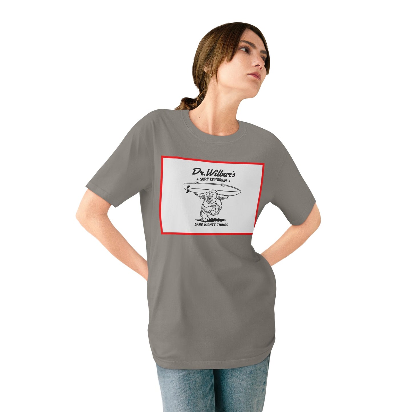 Dancing Orangutan T-Shirt — Graphic Tee RED BORDER