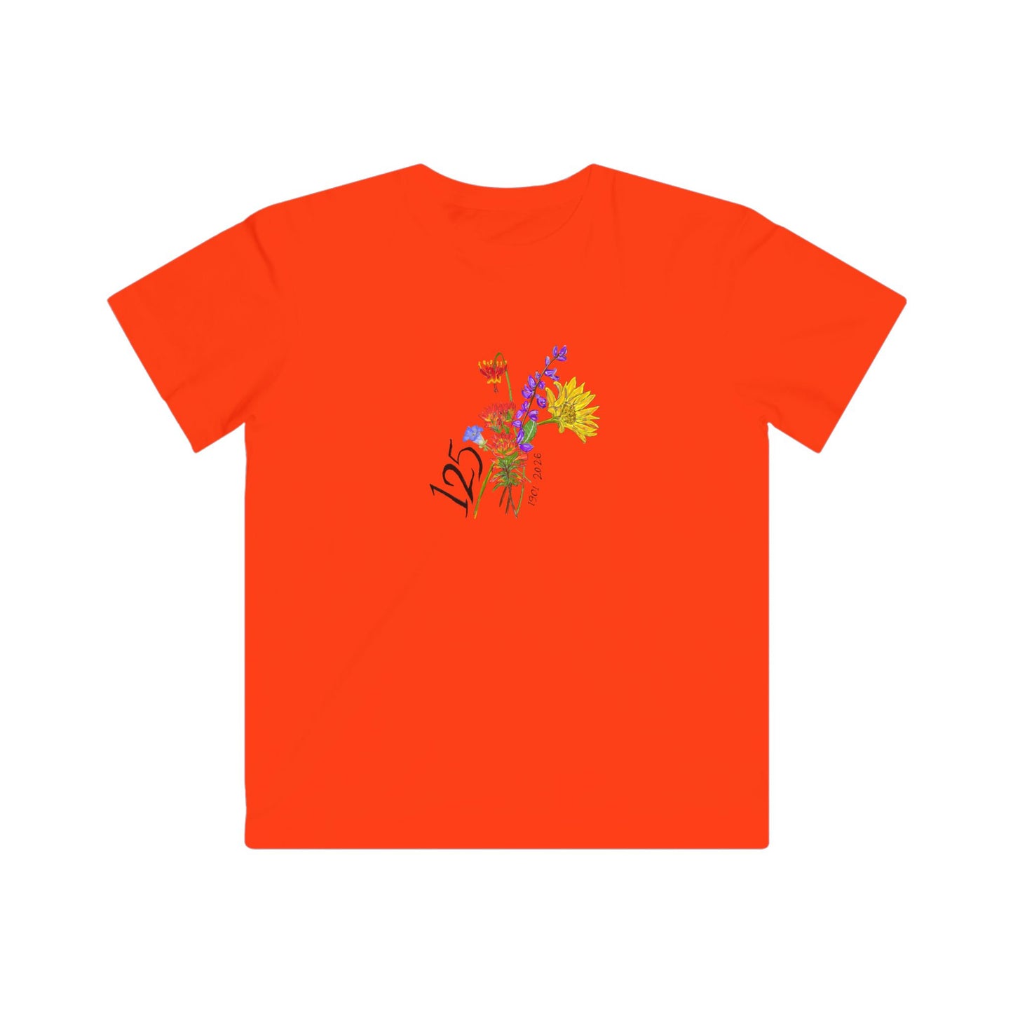 Kids Tee — '125' Wildflower Floral Graphic
