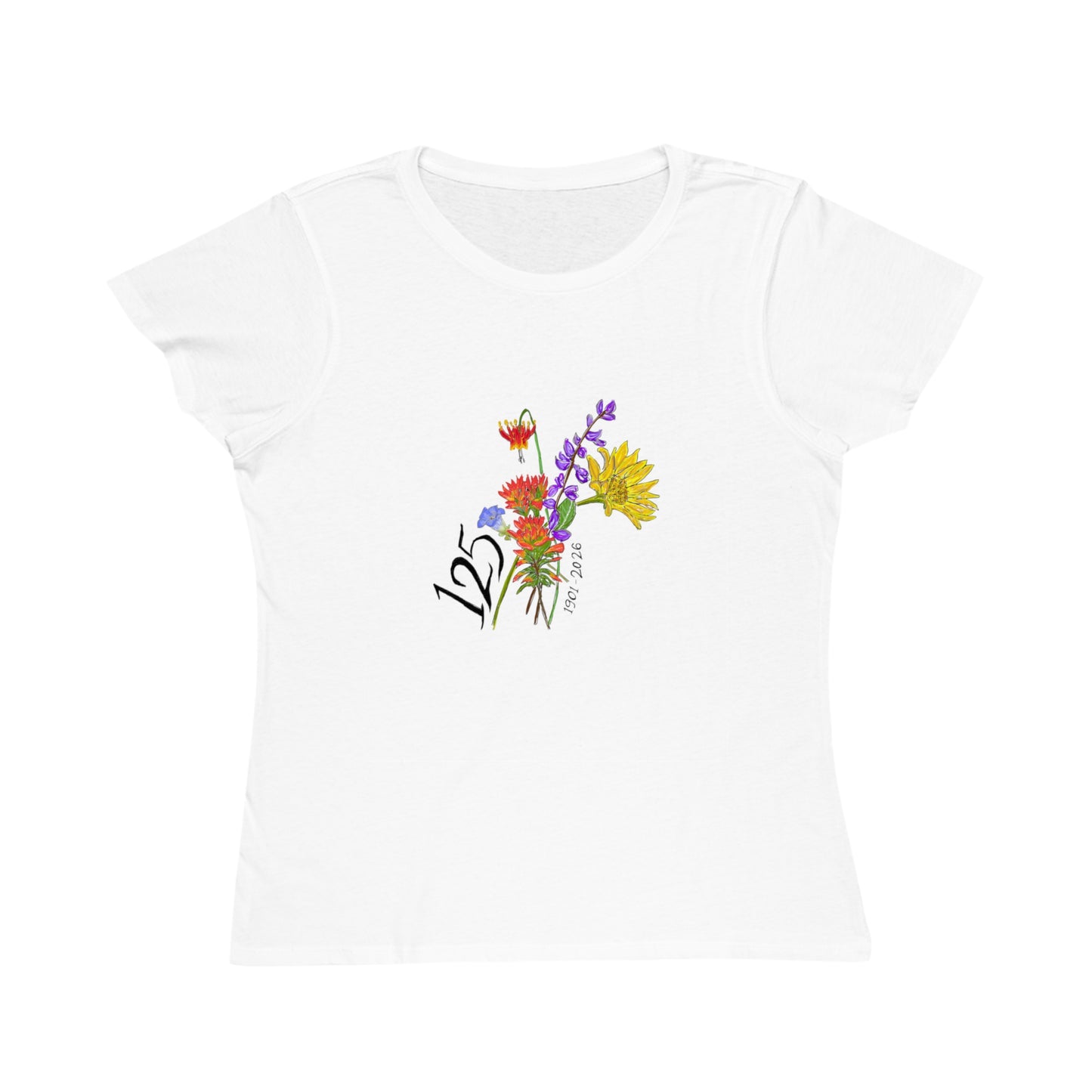 125 Floral Anniversary T-Shirt — Colorful Bouquet Design for 125th Celebration