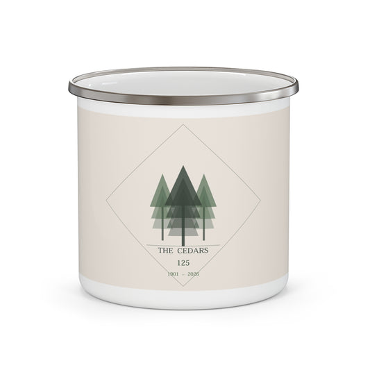 Enamel Mug — Vintage Woodland 'The Cedars' Camping Cup