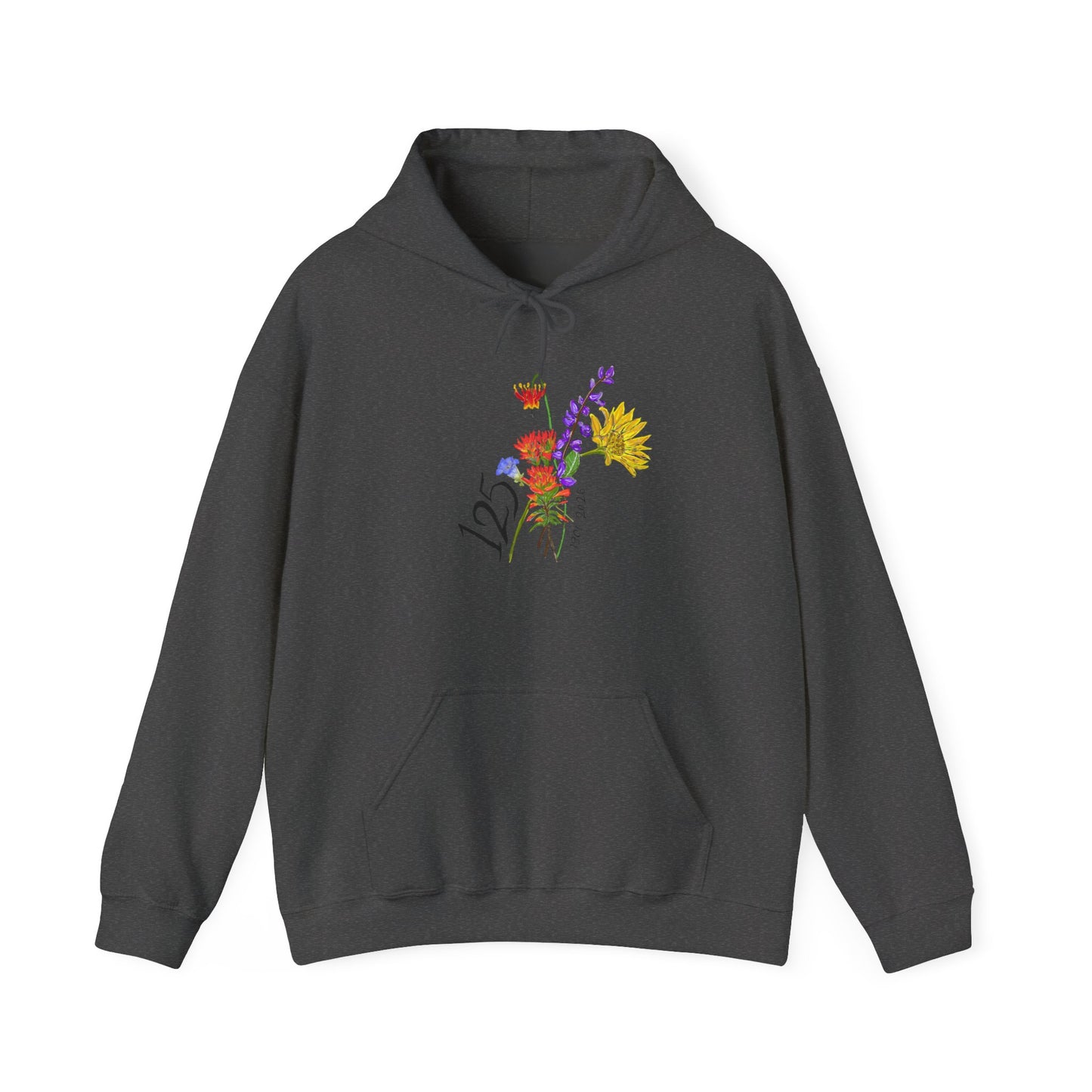 Floral 125 Anniversary Hoodie — Vintage Wildflower Bouquet Design