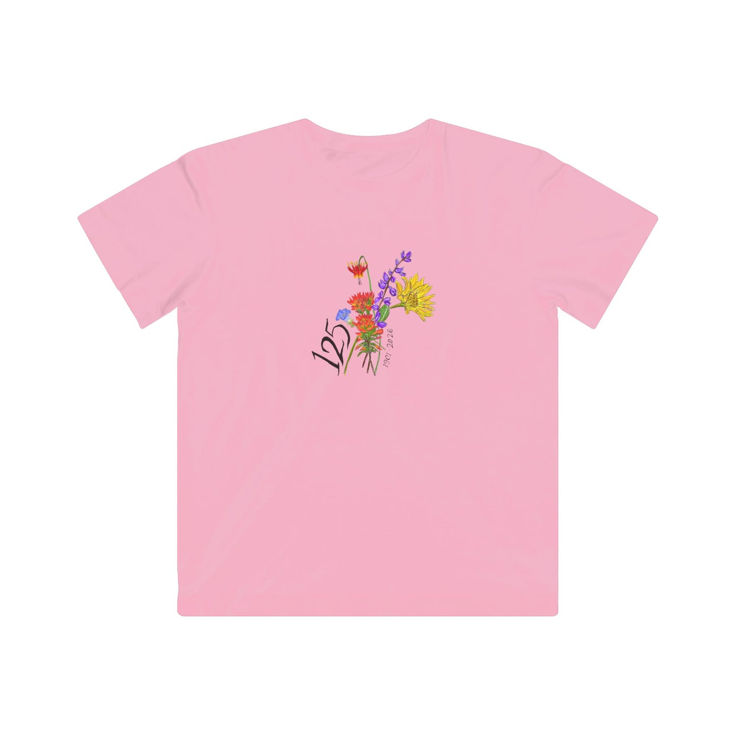 Kids Tee — '125' Wildflower Floral Graphic