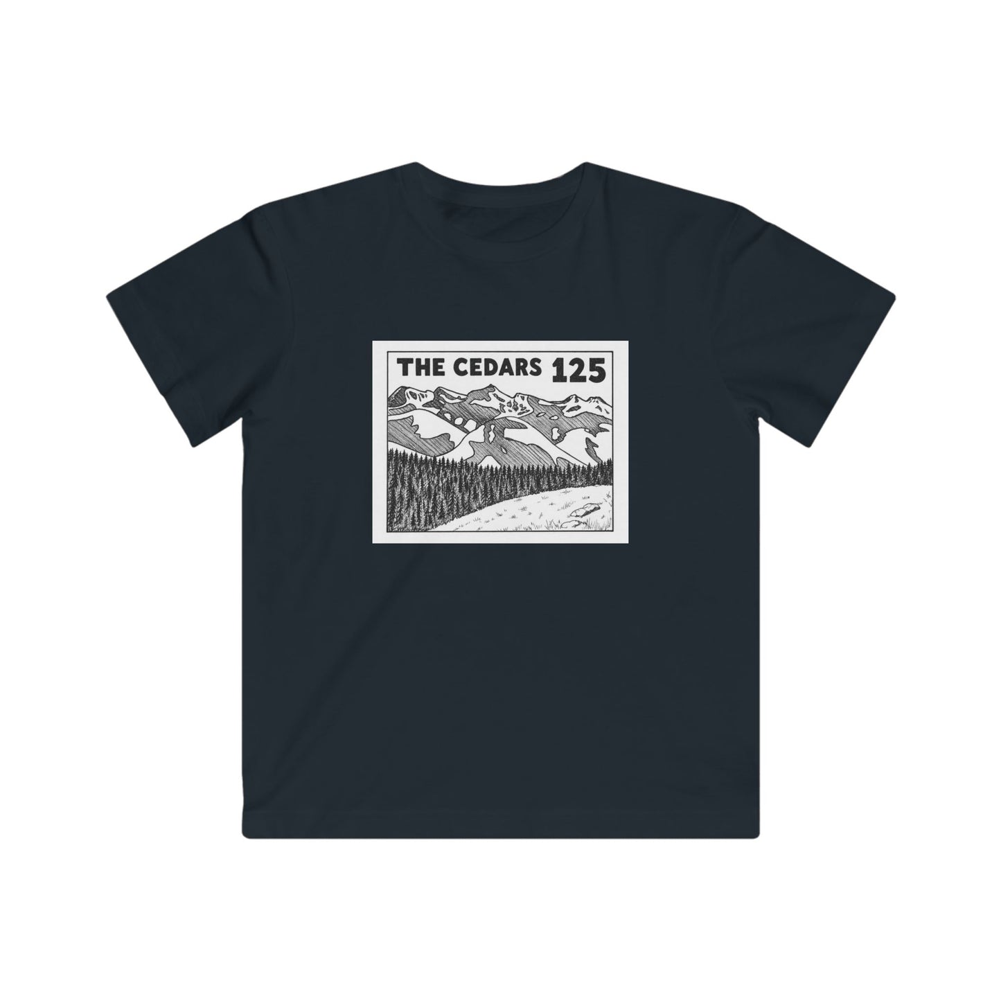 Kids Tee — 'The Cedars 125' Mountain Adventure Graphic