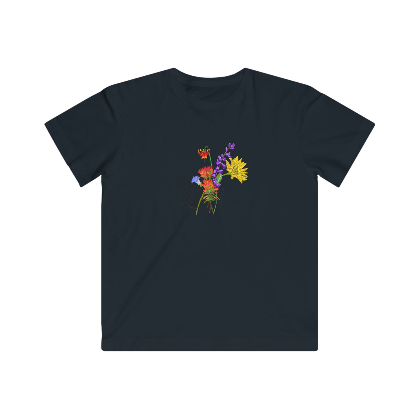 Kids Tee — '125' Wildflower Floral Graphic
