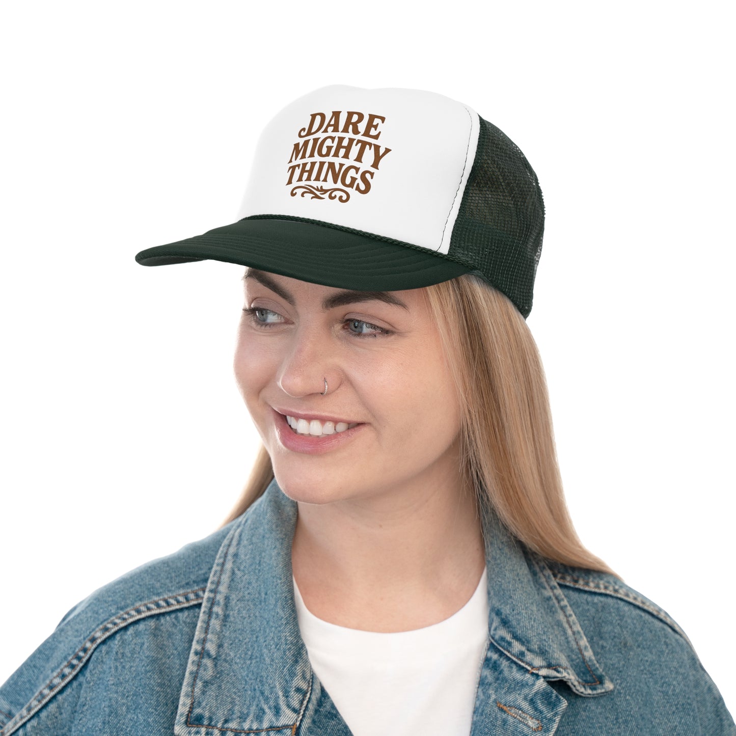 Dare Mighty Things Trucker Cap - Inspirational Hat for Outdoors, Gifts for Adventurers, Unique Statement Accessory, Perfect for [...]
