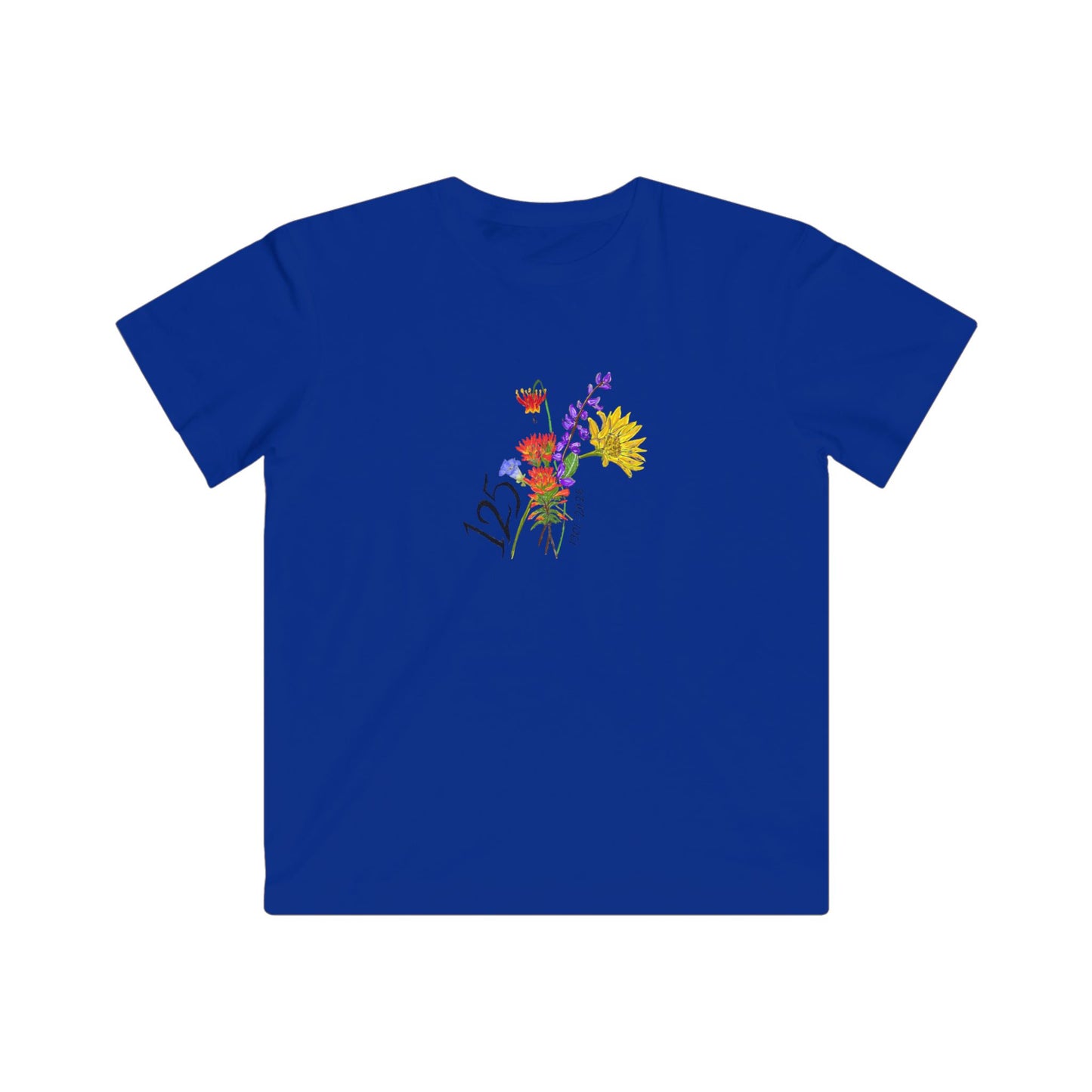 Kids Tee — '125' Wildflower Floral Graphic