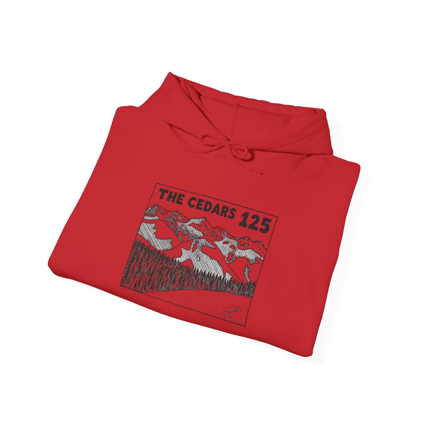 The Cedars 125 Hoodie — Vintage Mountain Graphic Sweatshirt