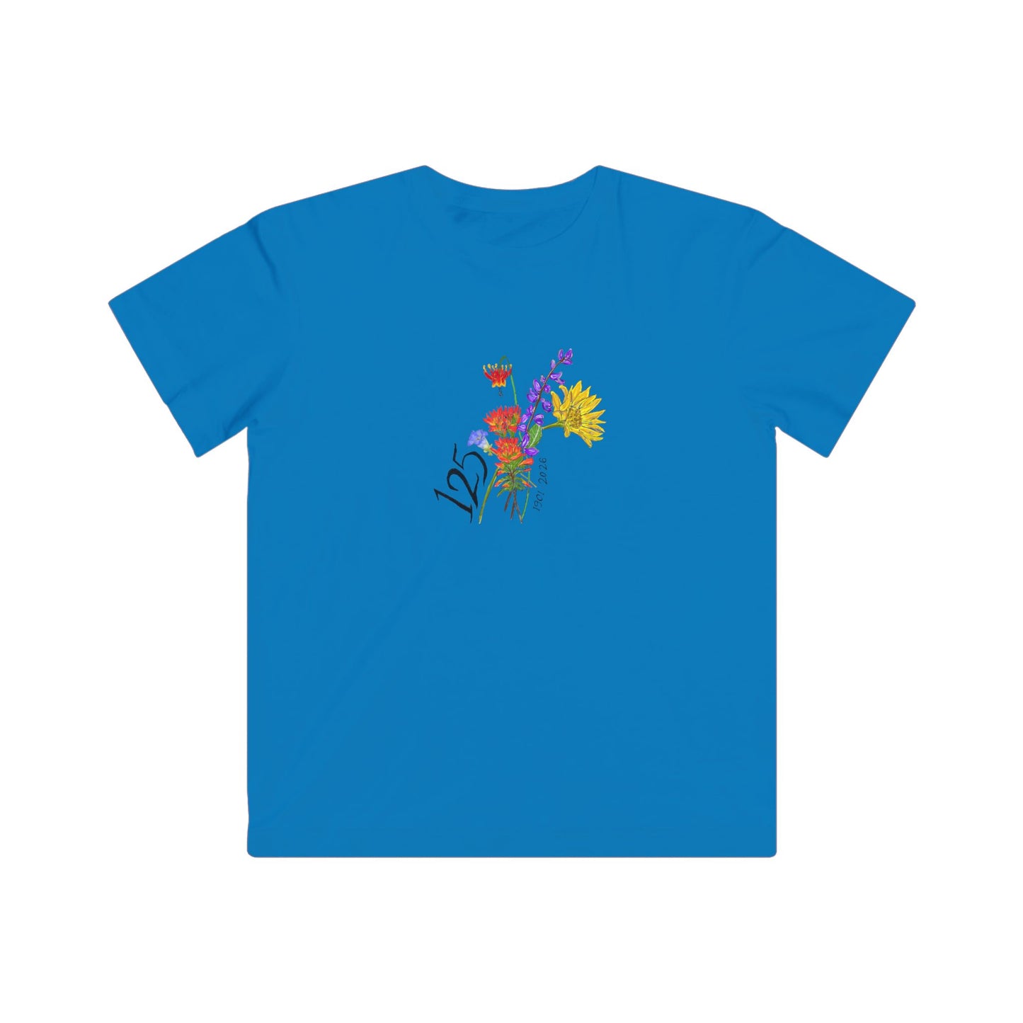 Kids Tee — '125' Wildflower Floral Graphic