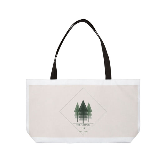 Weekender Tote Bag — Minimal Forest Pines Travel Beach Bag (The Cedars 123)