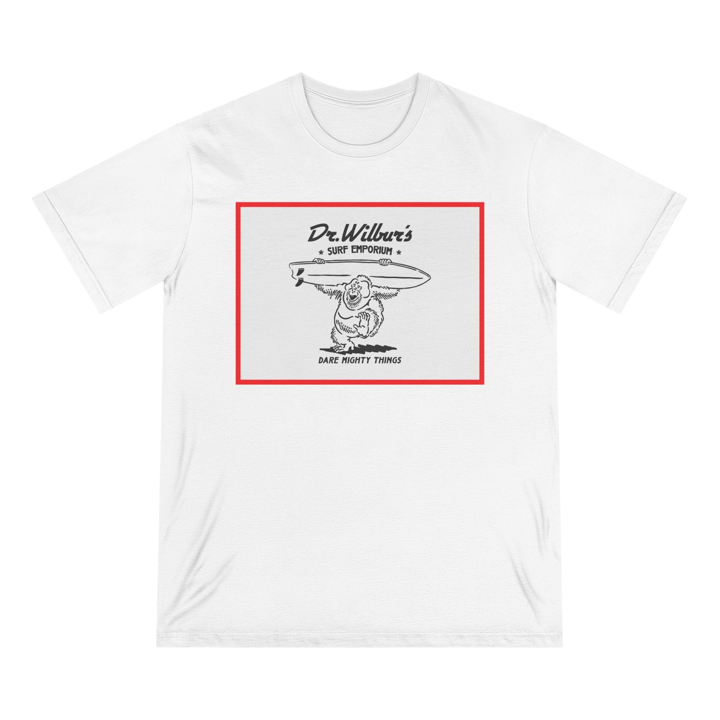 Dancing Orangutan T-Shirt — Graphic Tee RED BORDER