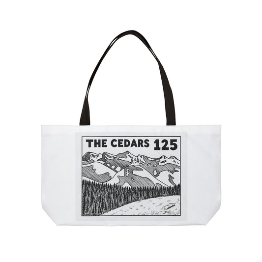Weekender Tote Bag - 'The Cedars 125' Mountain Landscape Canvas Tote
