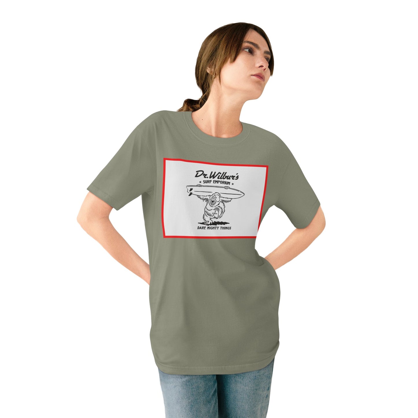 Dancing Orangutan T-Shirt — Graphic Tee RED BORDER