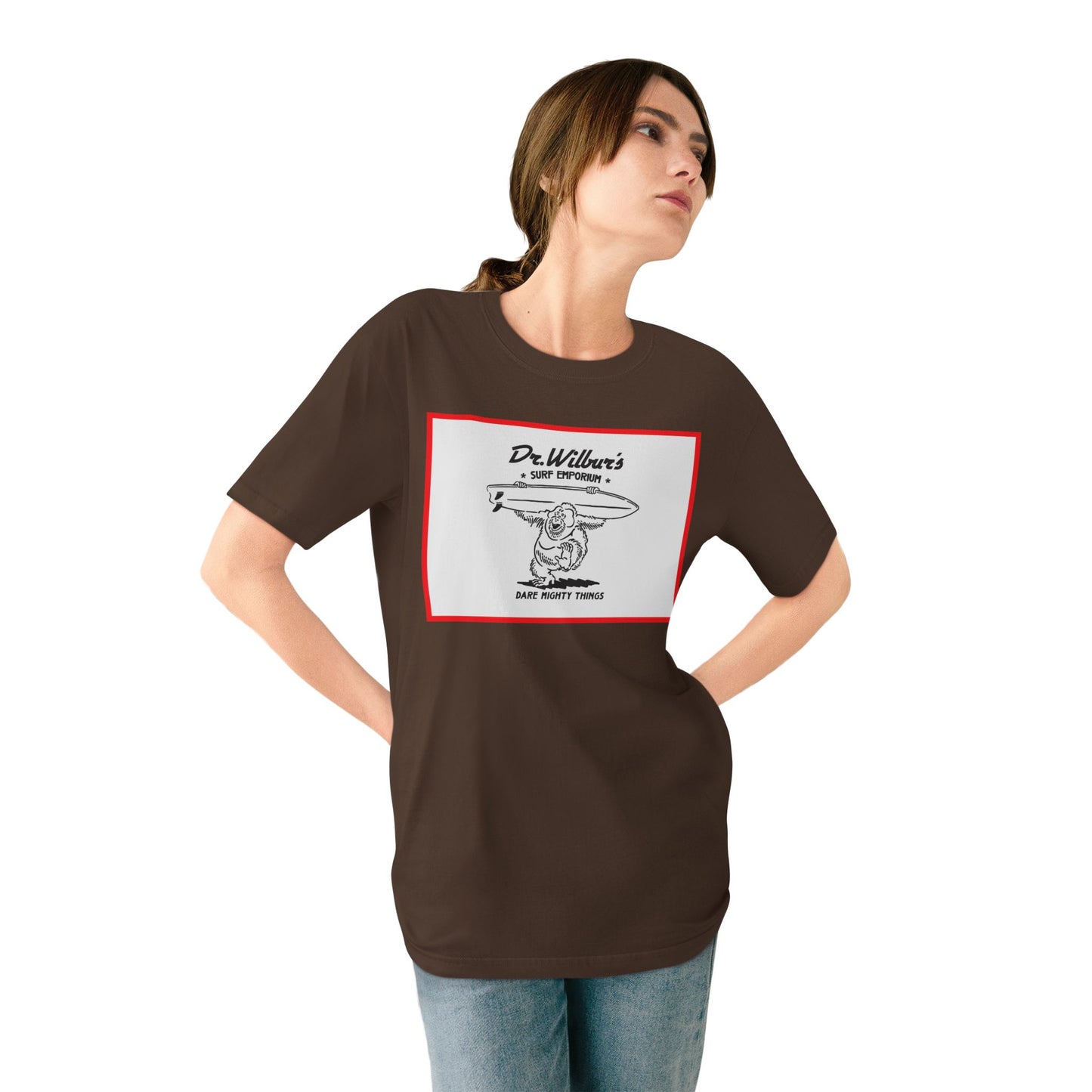 Dancing Orangutan T-Shirt — Graphic Tee RED BORDER