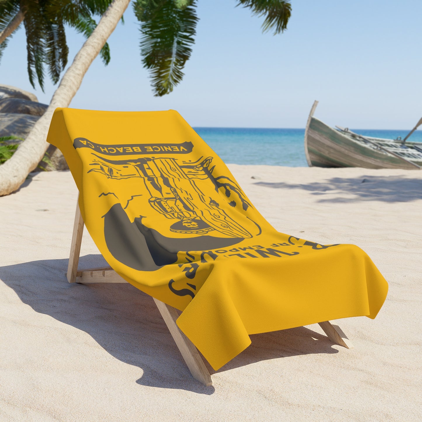 Pancho Surfs! Beach Towel