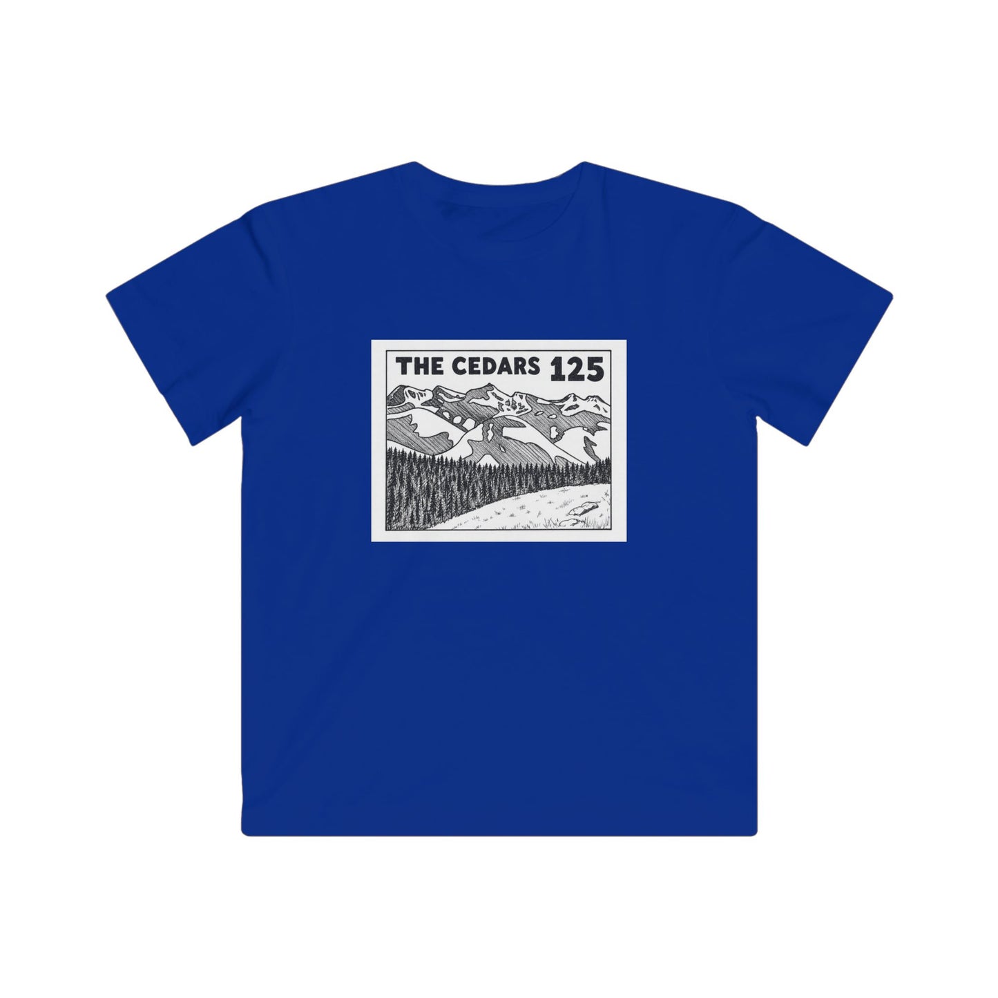 Kids Tee — 'The Cedars 125' Mountain Adventure Graphic