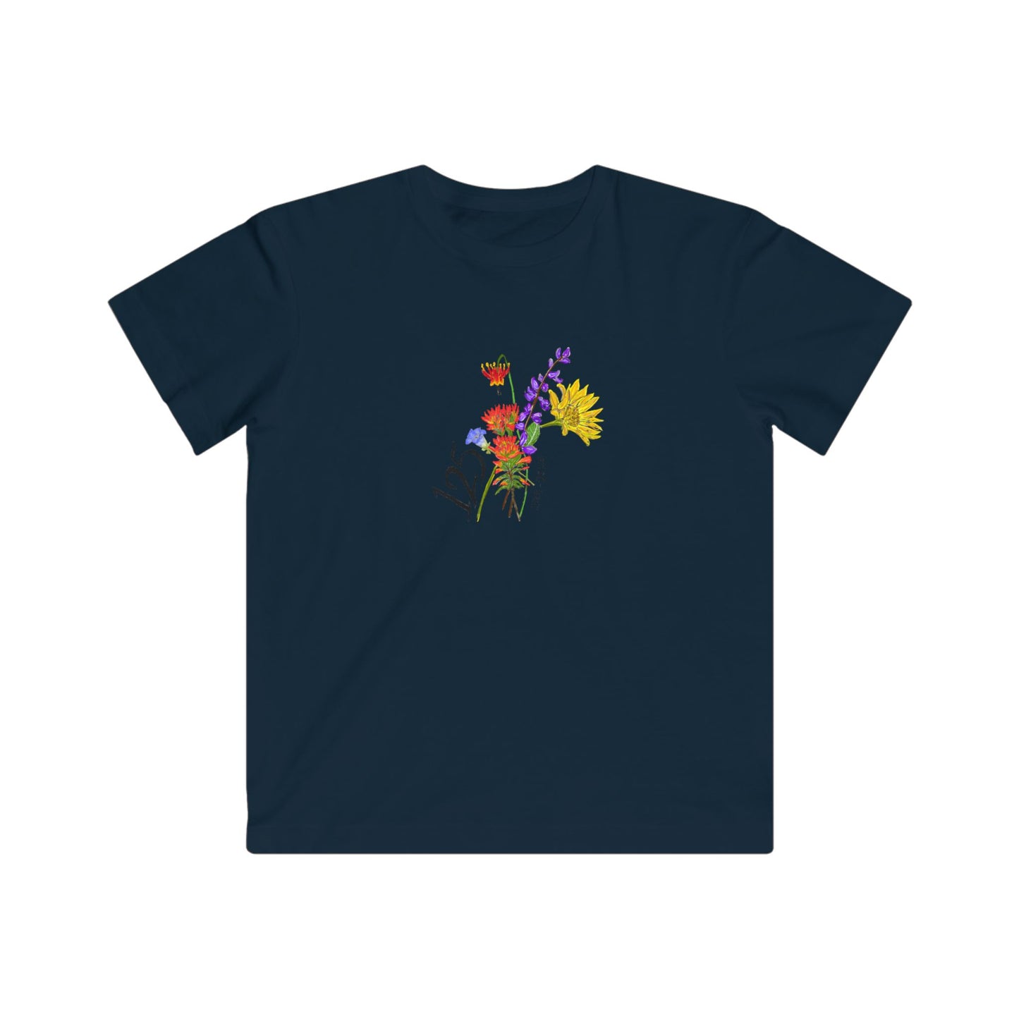 Kids Tee — '125' Wildflower Floral Graphic