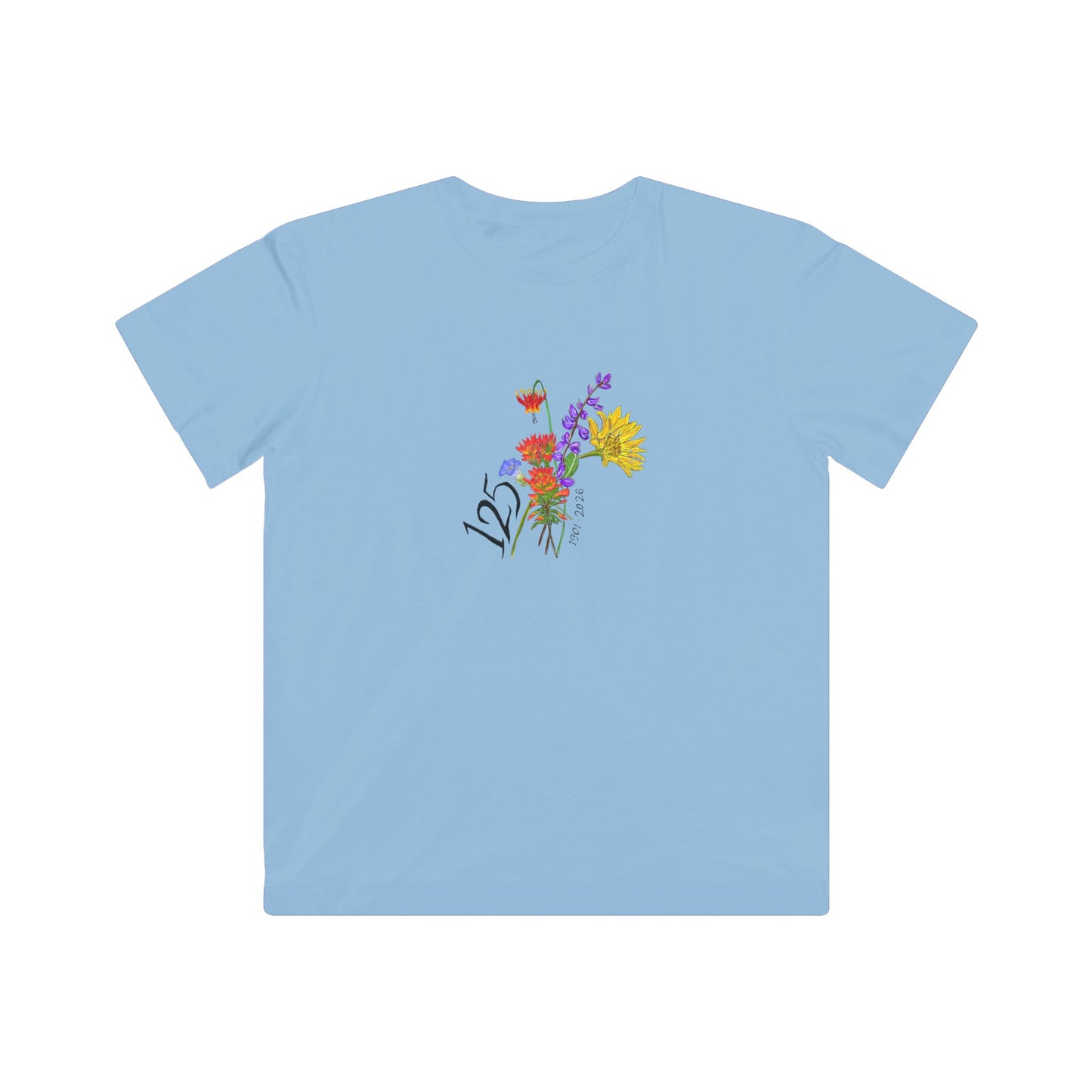 Kids Tee — '125' Wildflower Floral Graphic