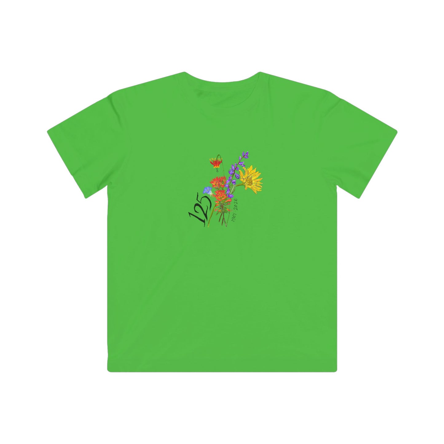 Kids Tee — '125' Wildflower Floral Graphic