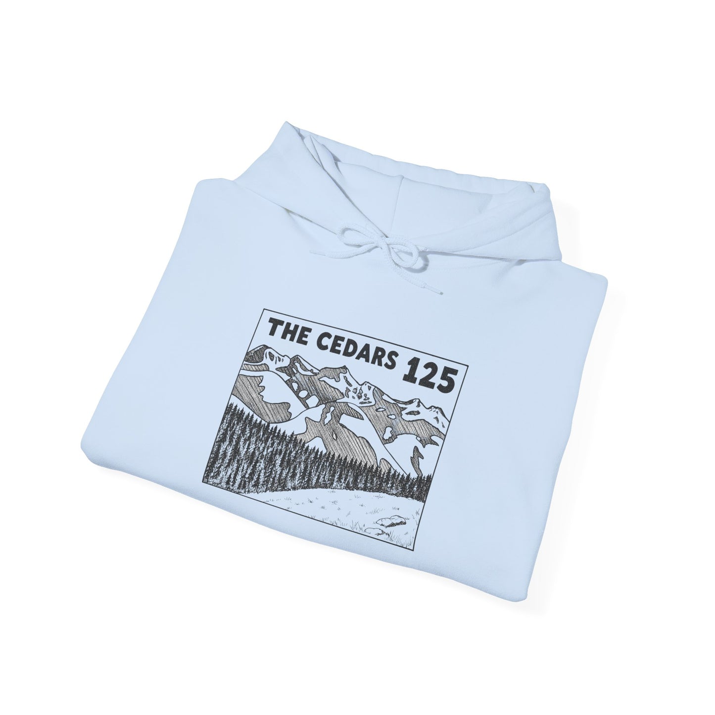 The Cedars 125 Hoodie — Vintage Mountain Graphic Sweatshirt