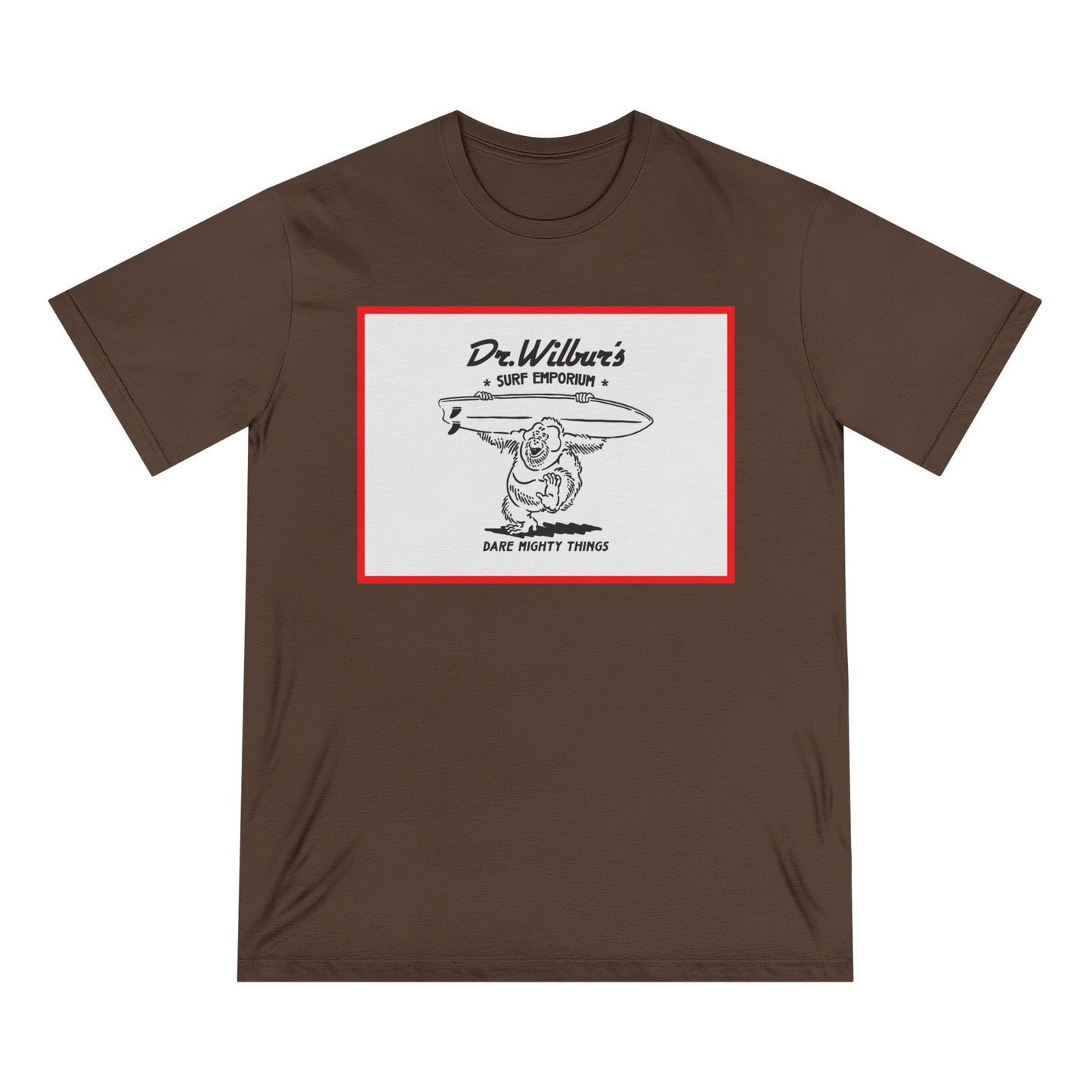 Dancing Orangutan T-Shirt — Graphic Tee RED BORDER
