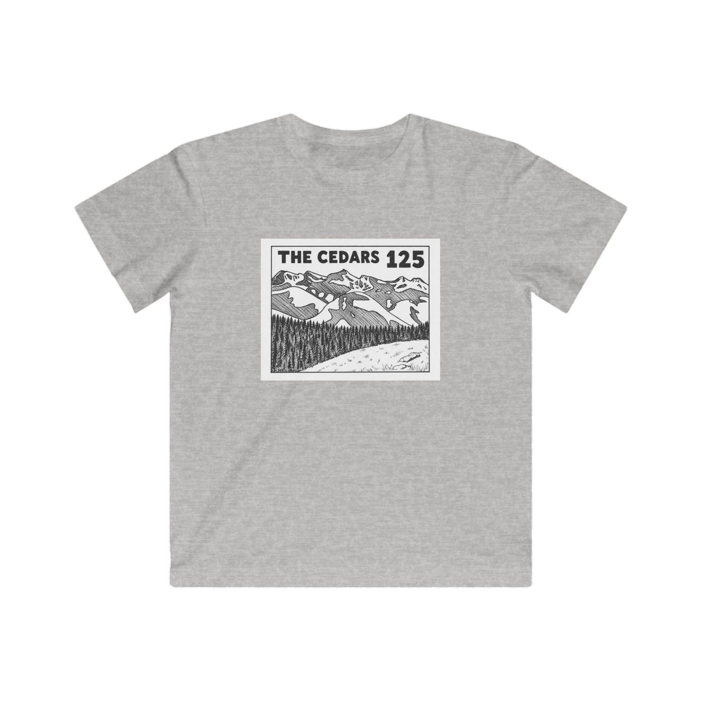 Kids Tee — 'The Cedars 125' Mountain Adventure Graphic